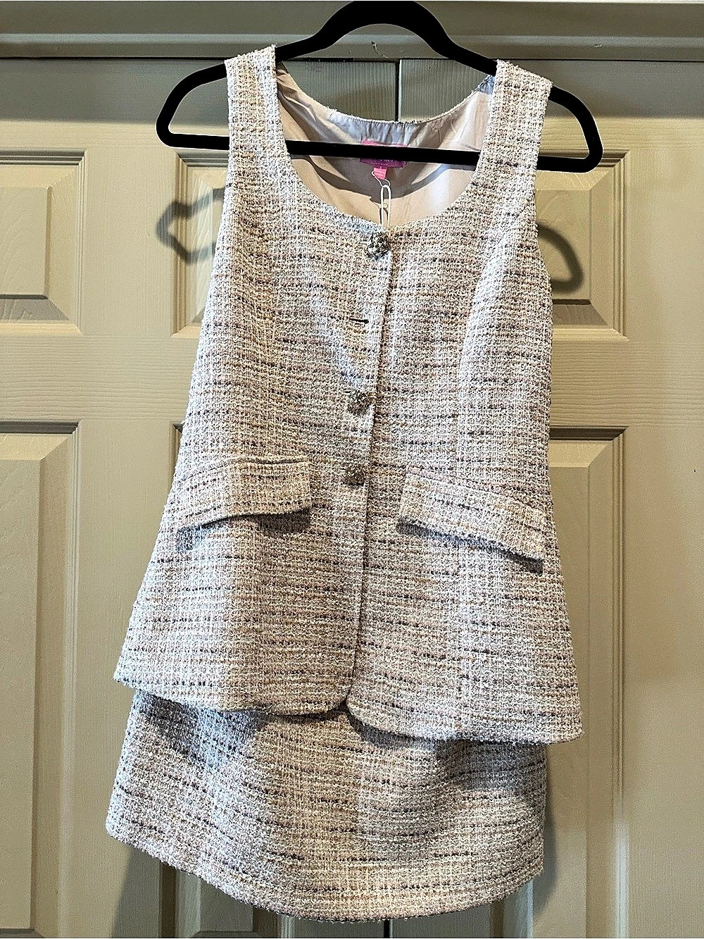 Chic Tweed 2-in-1 Convertible Skort Dress